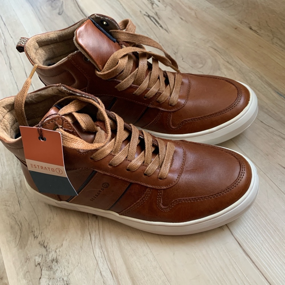 Genuine leather camel booties
